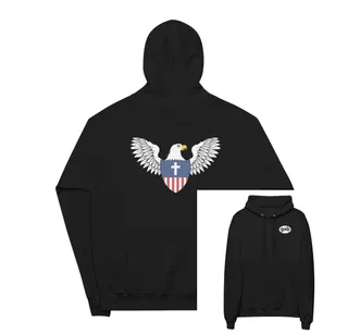 Eagle Christian Nationalist Unisex Fleece Hoodie