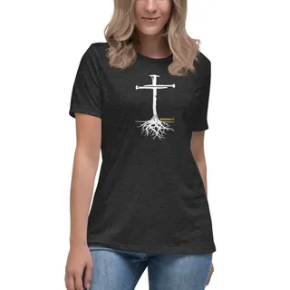 Colossians 2:7 Women's Relaxed T-Shirt - Grey
