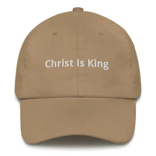 Christ is King Dad hat - Khaki