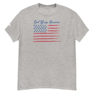 God Bless America Men's T-Shirt - Grey