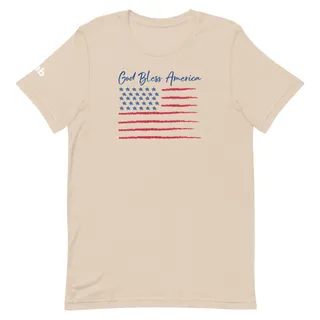 God Bless America Women's T-Shirt - Tan