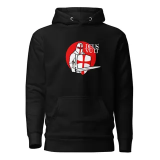 Deus Vult Crusader Hoodie - Black