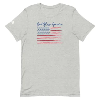 God Bless America Women's T-Shirt - Grey