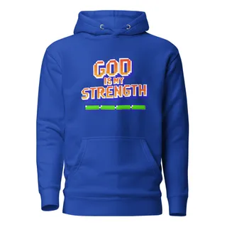 God is my Strength Hoodie - Royal Blue