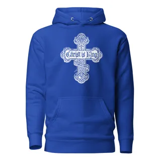 Christ is King Cross Hoodie - Royal Blue