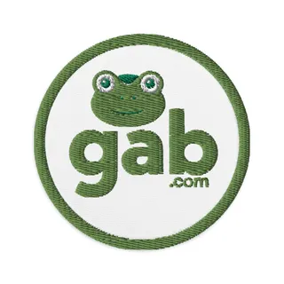 Gabby Gab.com Embroidered Patch - White