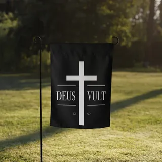 Deus Vult Garden Flag