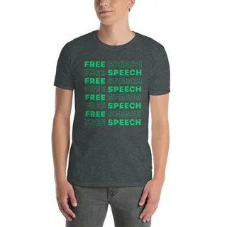Free Speech over Free Speech T-Shirt - Grey
