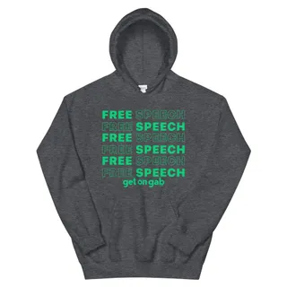 Free Speech over Free Speech Unisex Hoodie - Grey