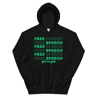 Free Speech over Free Speech Unisex Hoodie - Black
