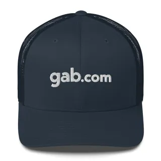 All-White Gab Mesh Trucker Cap - navy