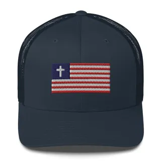 Christian Nationalist Trucker Hat - Navy