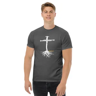 Colossians 2:7 Men's T-Shirt - Grey