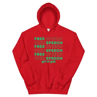 Free Speech over Free Speech Unisex Hoodie - Red