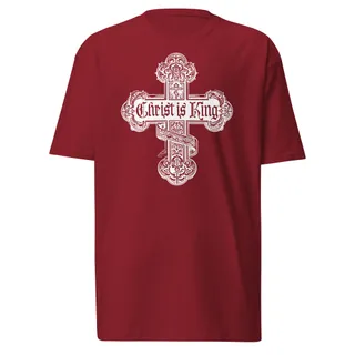 Christ is King Cross T-Shirt - Brick Red