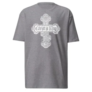 Christ is King Cross T-Shirt - Carbon Grey