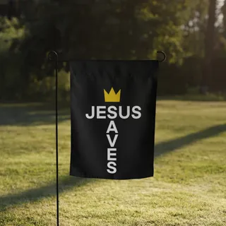 Jesus Saves Garden Flag