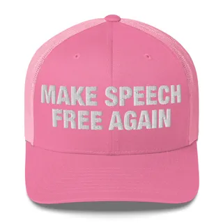 Make Speech Free Again Trucker Hat - Pink