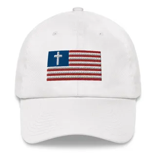 Christian Nationalist Dad Hat - White